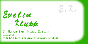 evelin klupp business card